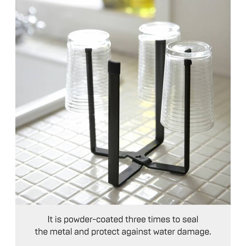 Yamazaki Home Collapsible Bottle Dryer - Small, Steel, Small, Collapsible - L 3.74 x W 4.72 x H 6.5 inches