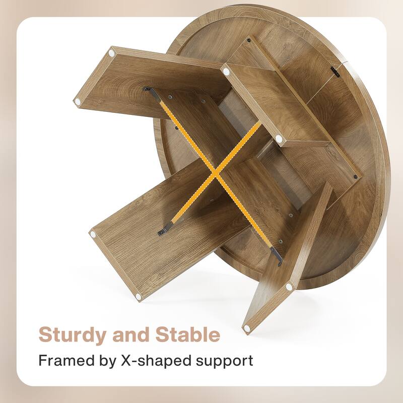 Round Coffee Table with Splayed Legs