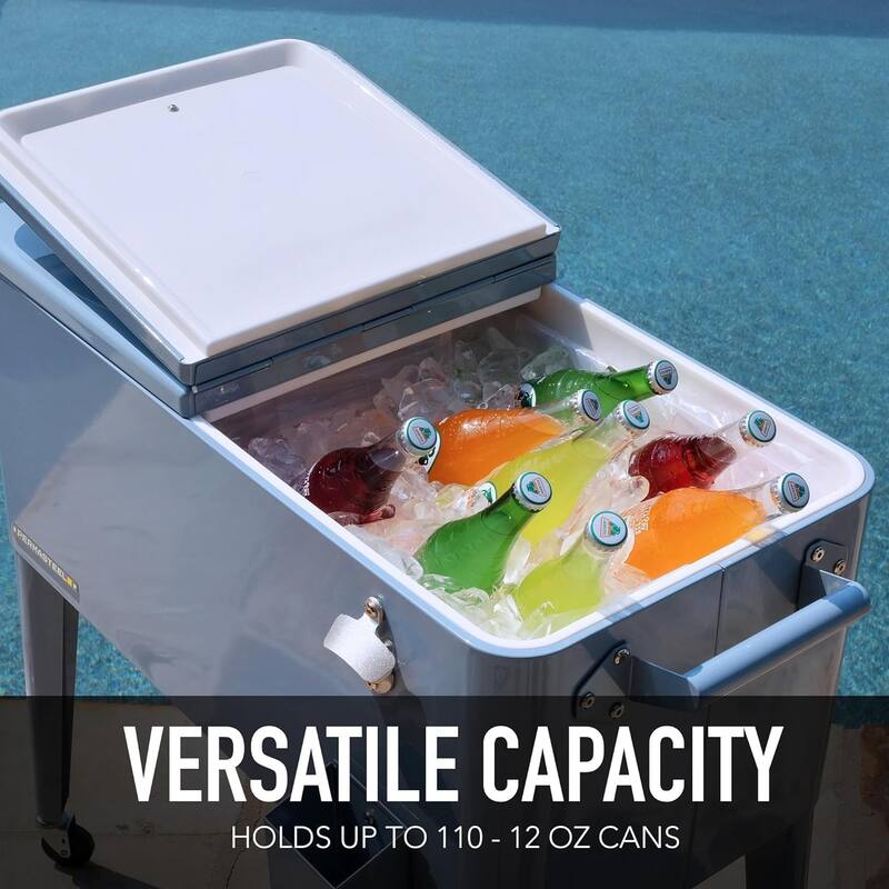 Permasteel 80-Qt Classic Outdoor Rolling Patio Cooler with Wheels