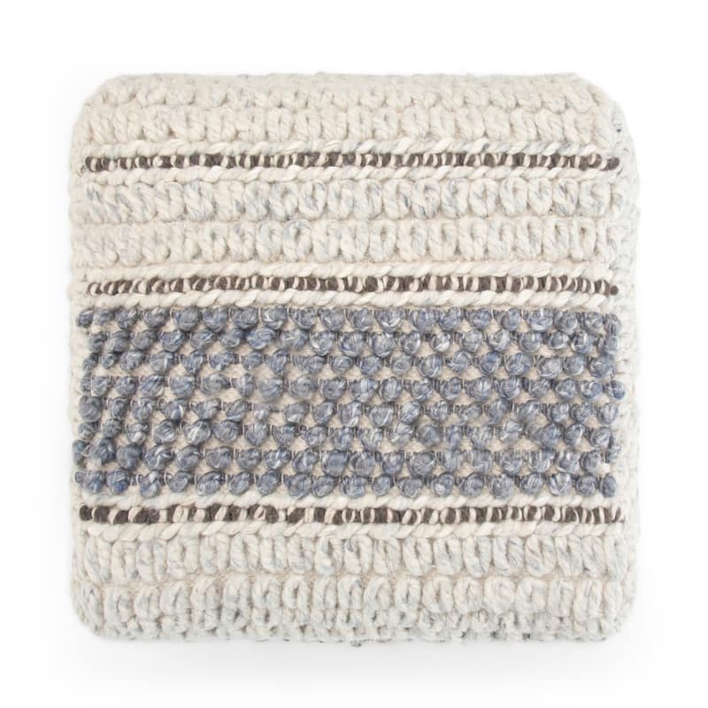 WYNDENHALL Heyfield Square Pouf Handloom Woven