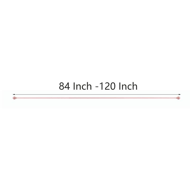 Acroma Adjustable Single Pink Curtain Rod for Window
