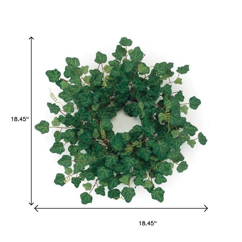 HomeRoots 18" Green Ivy Artificial Wreath