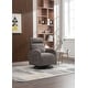 preview thumbnail 12 of 11, Jiada Upholstered Swivel Glider.Rocking Chair For Nursery In Beige.Modern Style One Left Bag - 27.95 x 26.77 x 39.37 Dark Gray