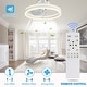 preview thumbnail 20 of 118, 20"/24"/72" Oaks Aura Cotti Low Profile Dimmable Smart Ceiling Fan with Lights 6-Speed Flush Mount Modern Remote