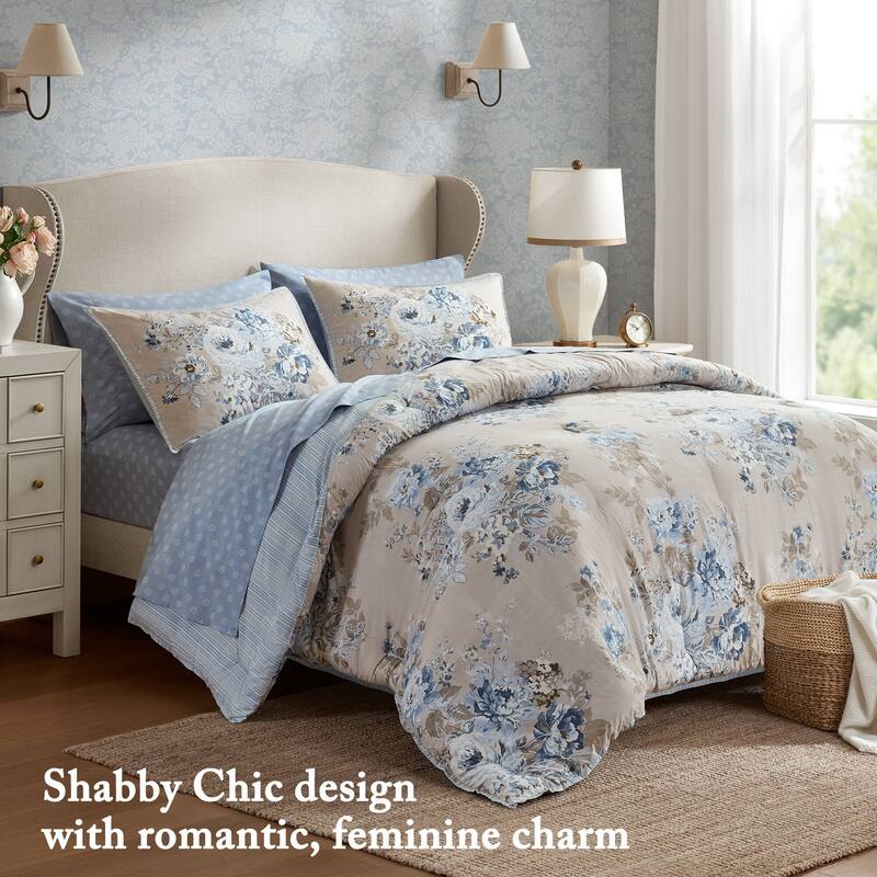 Madison Park Essentials Heather Vintage-inspired Collection floral print Comforter Set