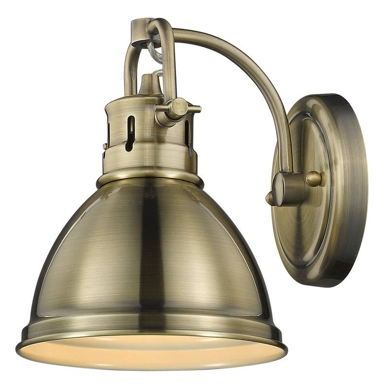 Golden Lighting Duncan Single Light 9" Tall Bathroom Sconce