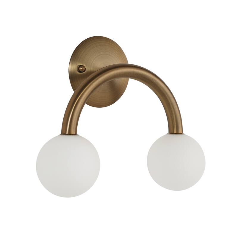 Renwil Santi 10.5" Height Wall Sconces, Dark Brushed Brass - Yellow