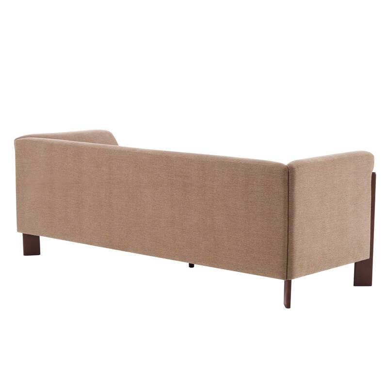 Christopher Knight Home Aurelian Birch Upholstered Tuxedo Sofa with Solid Wood Legs