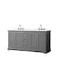 Option Dark Gray, Chrome Trim, White Quartz Top