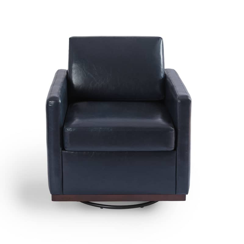 uixe Modern Upholstered Swivel Accent Chair with Pocket Spring Seat