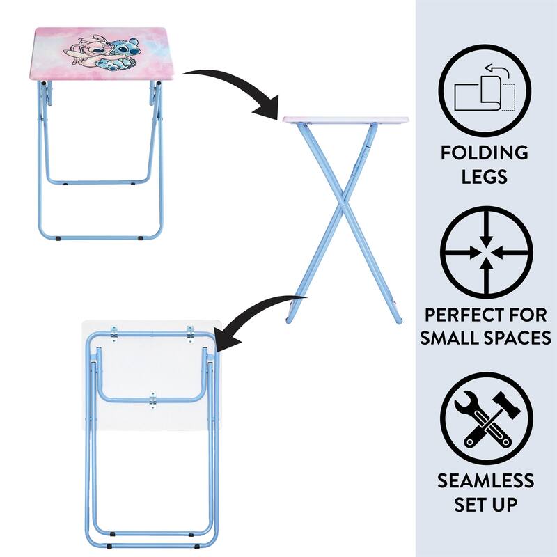 Disney Stitch Folding Tray Table,Portable Snack Laptop Table