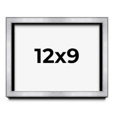 12x9 Shadow Box Frame Silver | 1.375 Inches Deep Real Wood