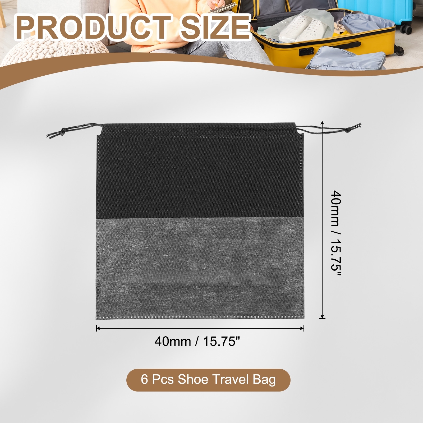Shoe Bags for Travel Dustproof Drawstring Bags Dust Cover