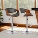 preview thumbnail 34 of 36, Butterfly 24" Adjustable Swivel Bar Stool Grey - Set of 2