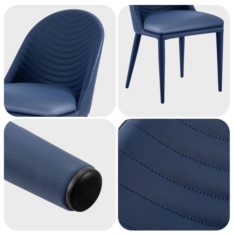 Fully Assembled Microfiber Leather Upholstered Dining Chairs, Set of 2 - 22.44"D x 18.5"W x 32.28"H
