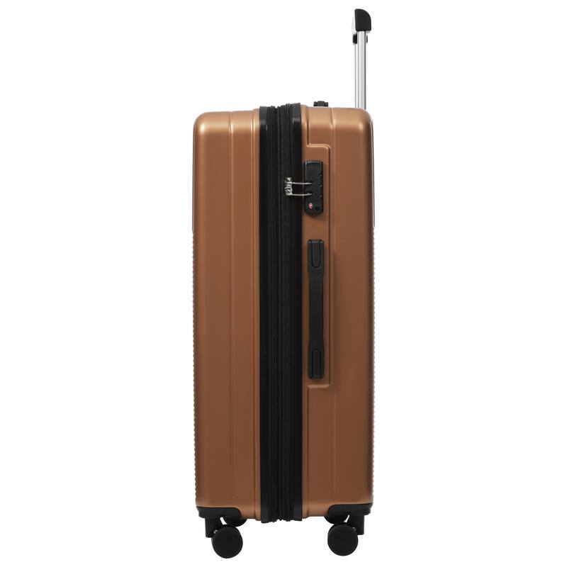 Luggage Sets 5 Piece with Half-opening, Hardside Carry On Suitcase Set with Double Spinner Wheel, with USB Port,TSA Locks
