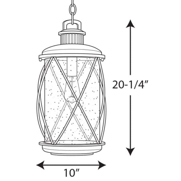 Progress Lighting Hollingsworth Single Light 10" Wide Outdoor Pendant