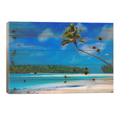 The Island Print On Wood by Unknown Artist - Multi-Color