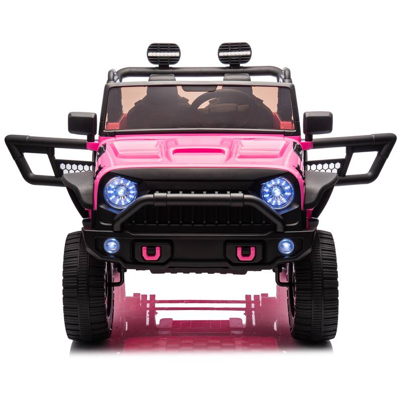 24V Electric Ride-On Truck for Kids, Two-Seater, Parental Remote Control, MP3, Bluetooth, Ages 3+