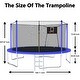 preview thumbnail 9 of 7, TN14FT Outdoor Trampoline with Safety Enclosure and Ladder - Blue