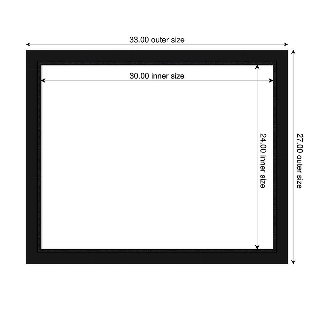 Amanti Art Avon Black Framed Dry Erase Magnetic Board