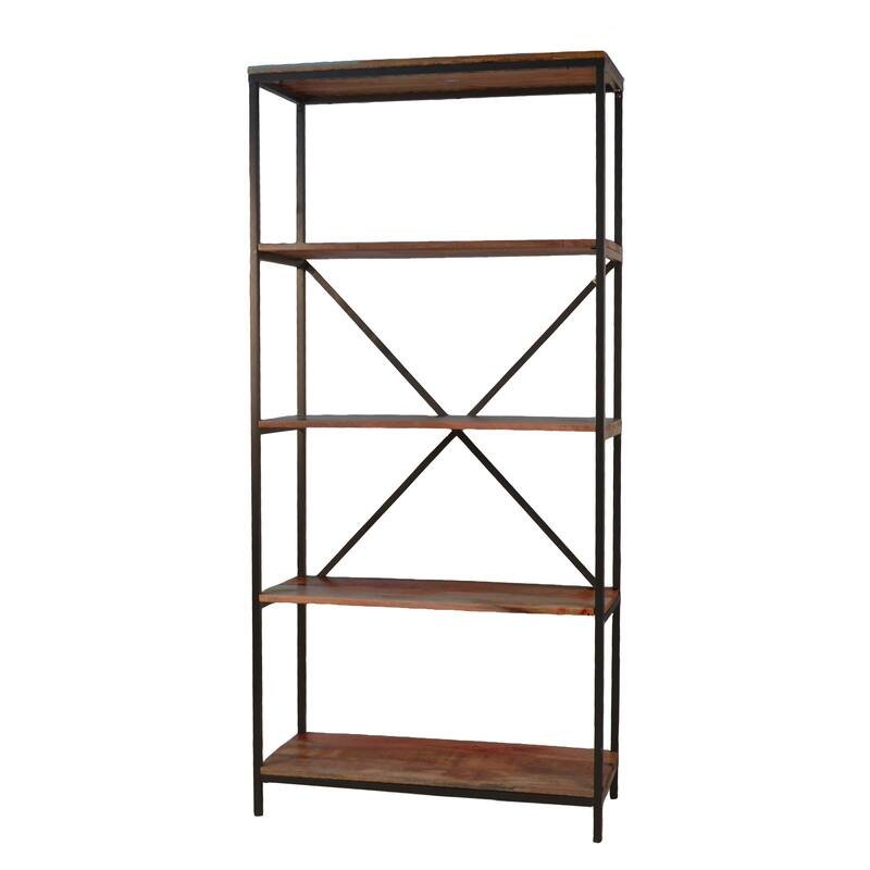 Carolina Living Brayden Tall Bookcase - Chestnut, Black