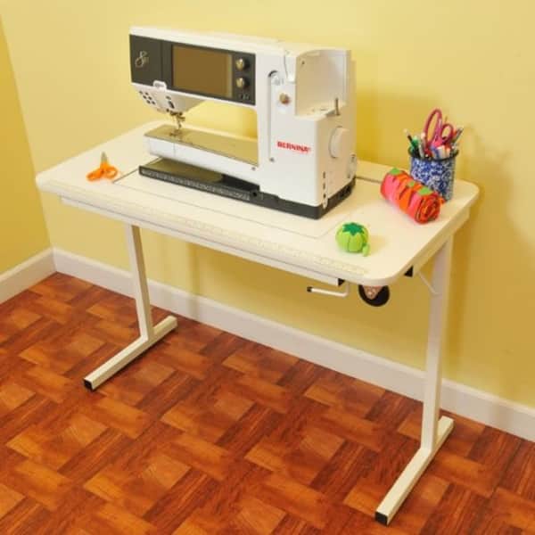 Arrow Gidget Ii White Sewing Machine Stowable Furniture Table Overstock 6518572
