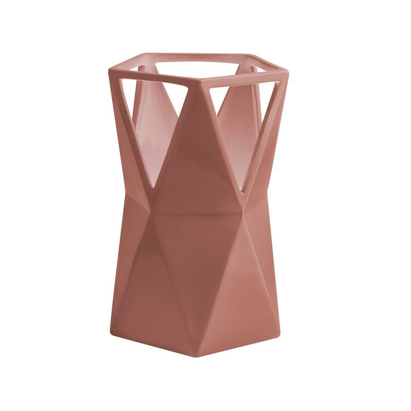 Justice Design Group Totem Ceramic Portable Table Lamp - Incandescent - Gloss Blush