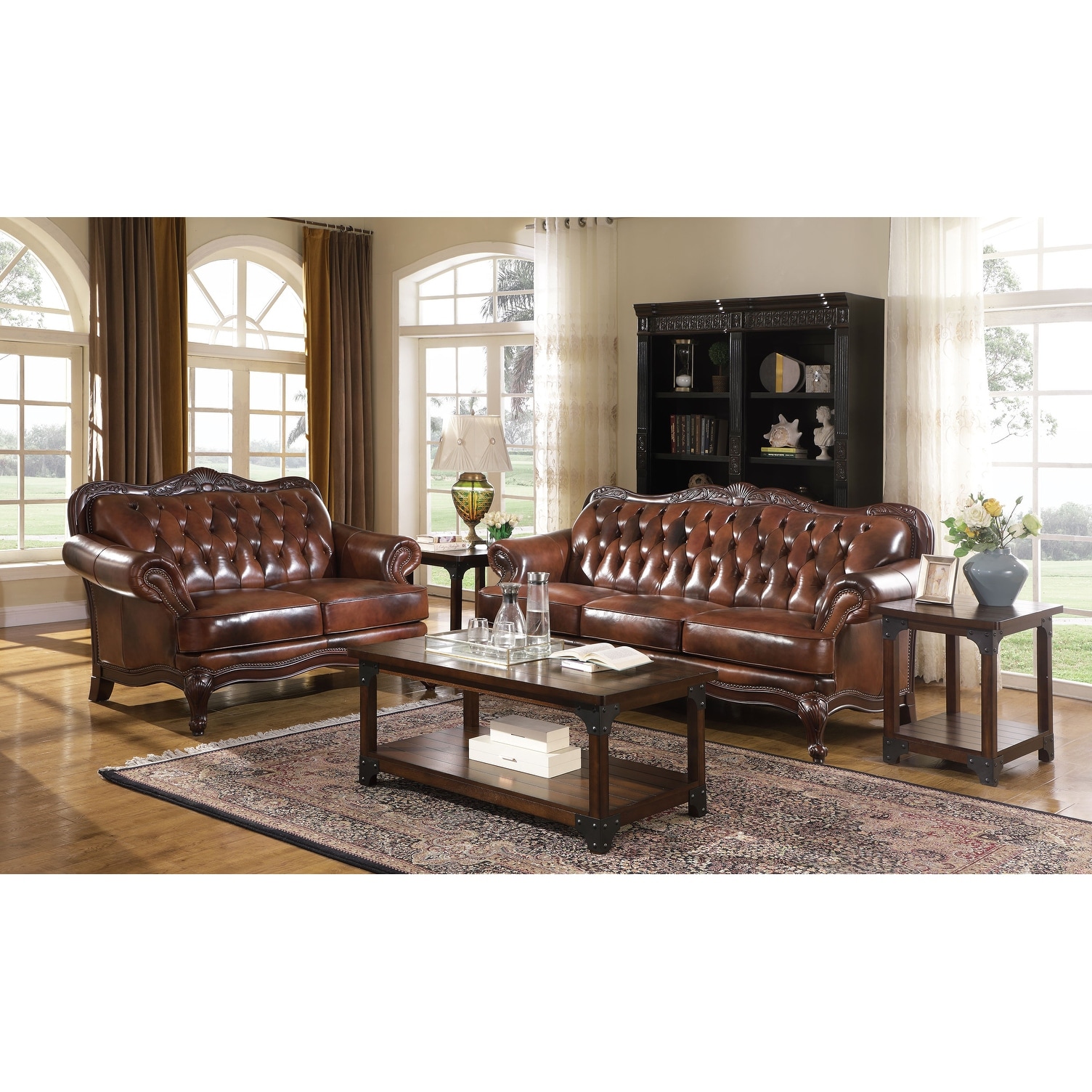 Leather living room sets on sale cheap