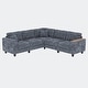 preview thumbnail 5 of 34, GDFStudio - Jackson Oversized L-Shaped Corduroy Corner Couch with Armrest Storage