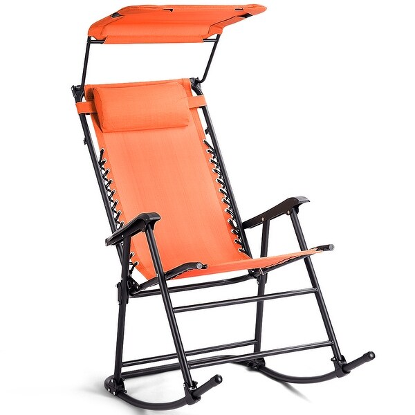 Shop Costway Folding Rocking Chair Rocker Porch Zero ...