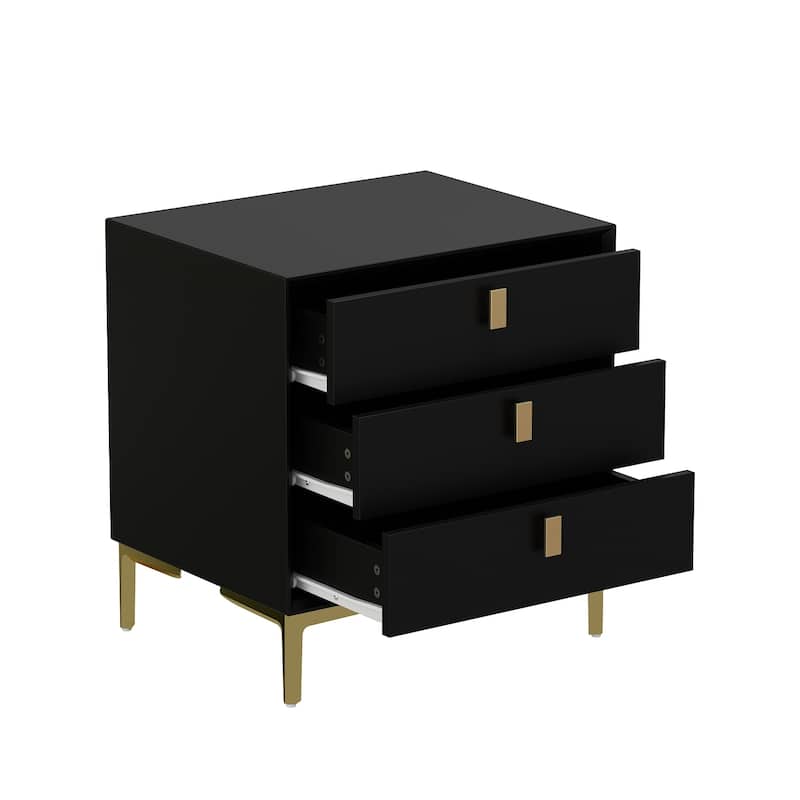 Timechee 3-Drawer Nightstand End Table Bedside Table