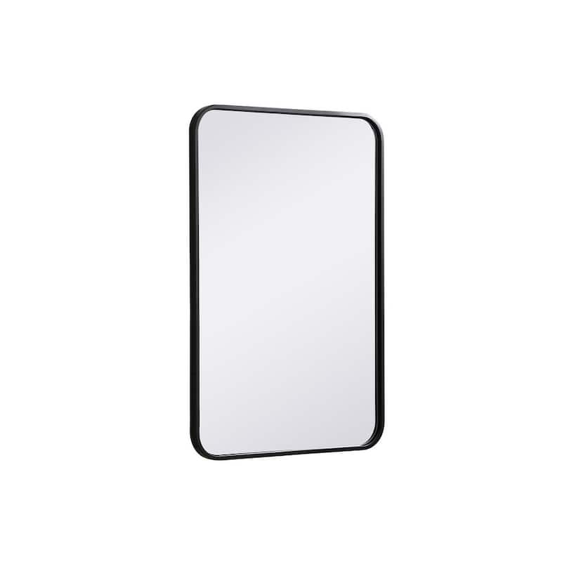 Ezra Soft Corner Metal Rectangular Mirror