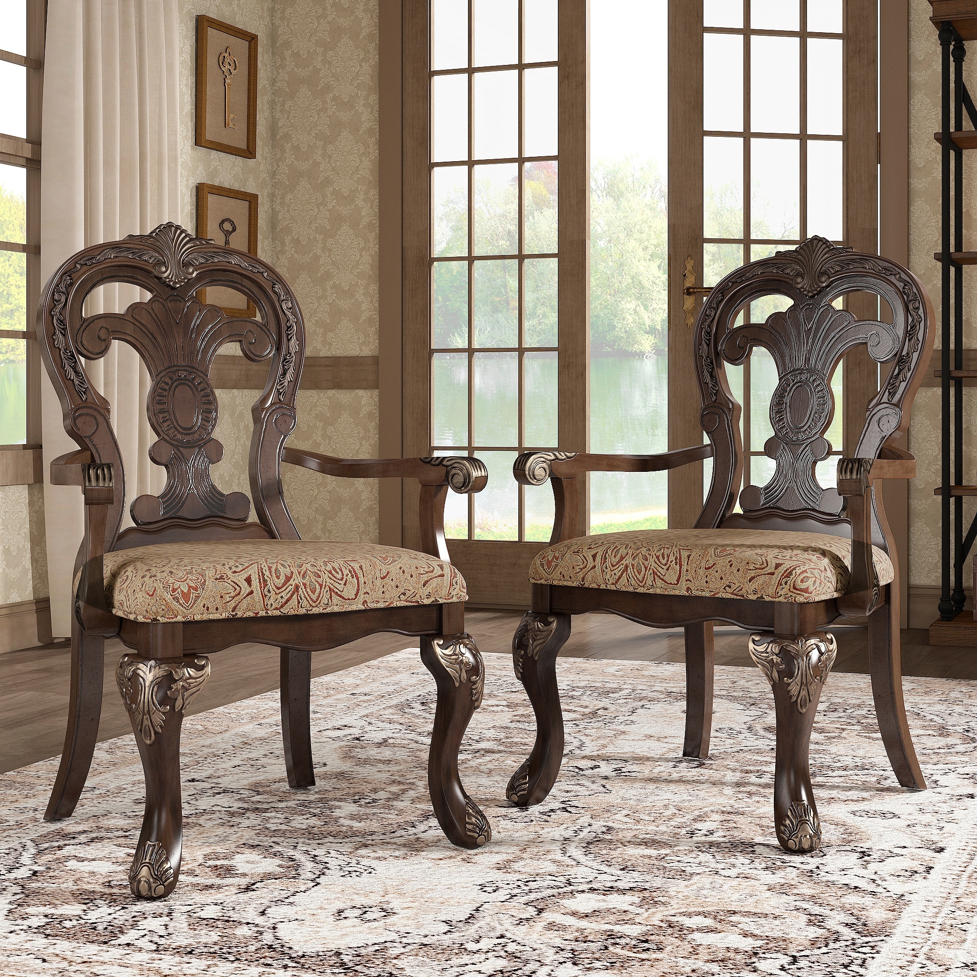 Cherry wood shop dining chairs