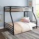 preview thumbnail 1 of 13, Signature Sleep Coen Kids' Bunk Bed with Reversible Ladder, Twin/Full, Black