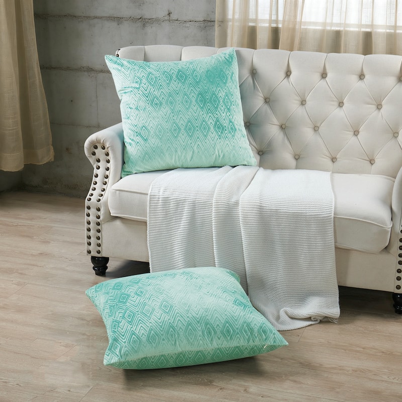 Tonopah Ikat Velvet Throw Pillow Cover Set, NO INSERT