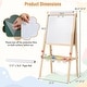 preview thumbnail 5 of 4, 3-in-1 Toddler Art Easel Wooden Adjustable Double-Sided Magnetic