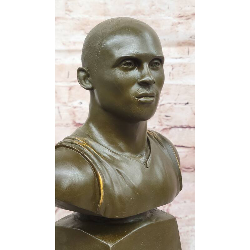Bronze Bust Sculpture Of Kobe Bryant On Marble Display Base Limited Edition Numbered