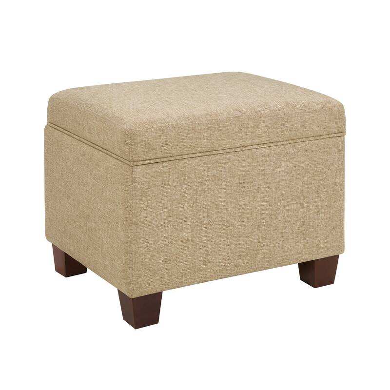 Upholstered Storage Ottoman with Spacious Interior and Padded Seat for Multipurpose Seating and Room Décor