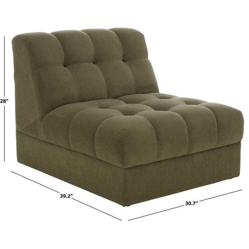 SAFAVIEH Thane Velvet Accent Chair (Fully Assembled) - 31"W x 39"D x 28"H