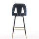preview thumbnail 12 of 45, Modern Set of 2 Barstools with Nailheads