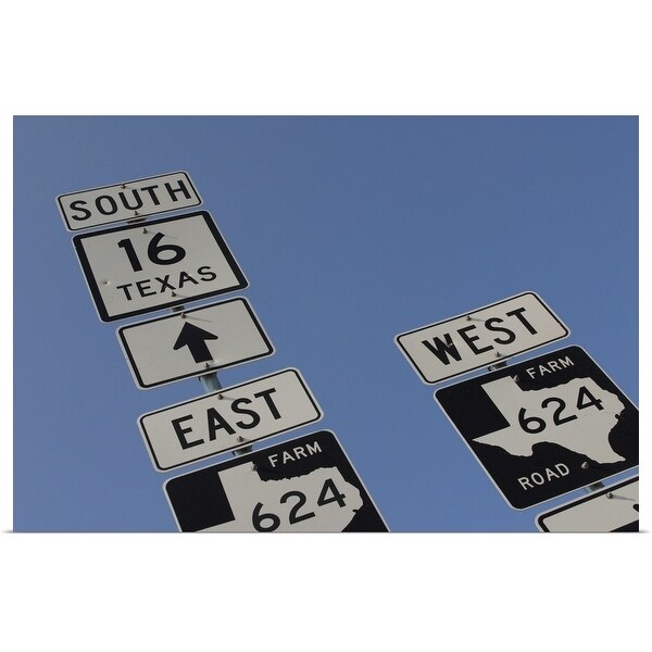 "Texas Road Signs" Poster Print