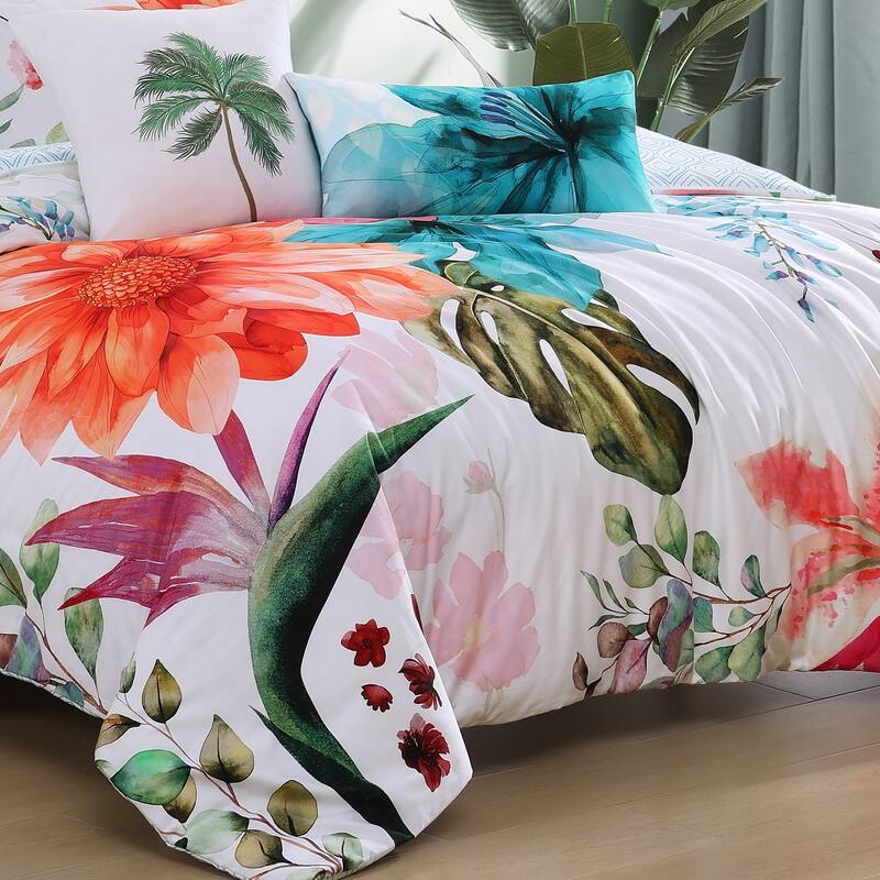 Bebejan Eden's Embrace 100% Cotton Sateen 5 Piece Reversible Comforter Set