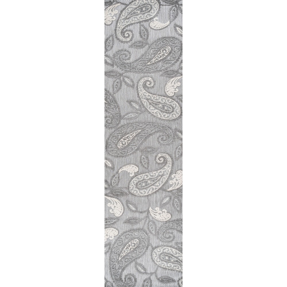 JONATHAN Y Gordes Paisley High-Low Indoor/Outdoor Area Rug