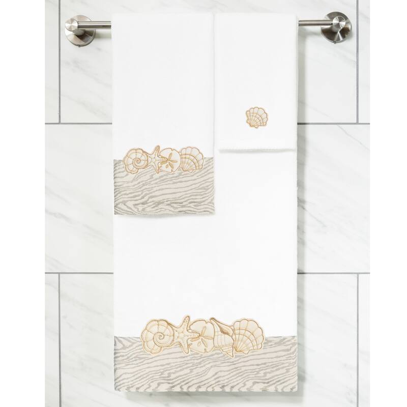 Authentic Hotel and Spa Turkish Cotton Shell Row 2PC Bath Towel Set