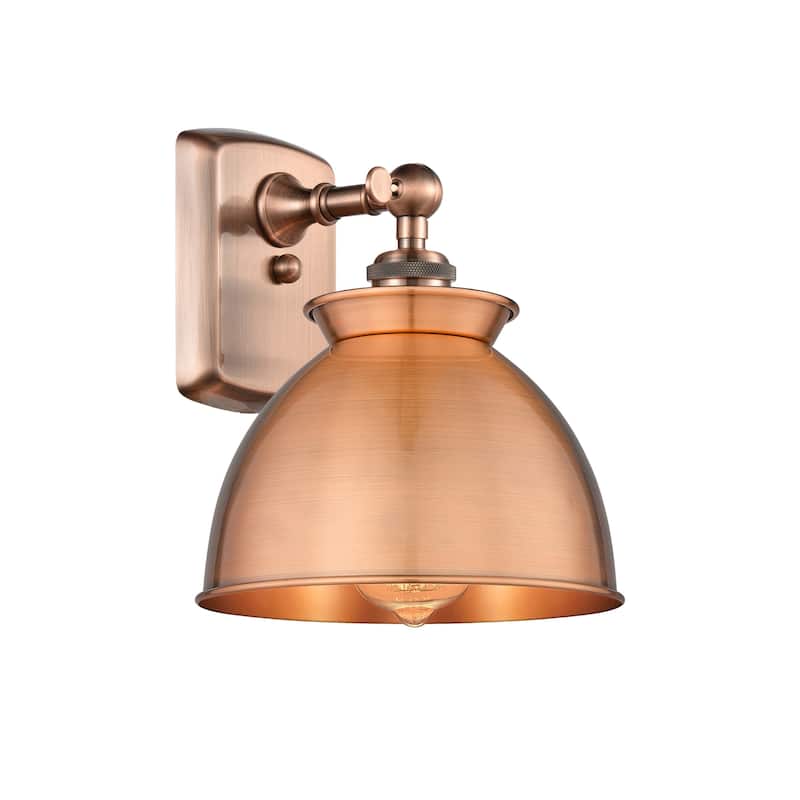 Innovations Lighting 516-1W-12-9 Adirondack Sconce Adirondack 12" Tall - Antique Copper