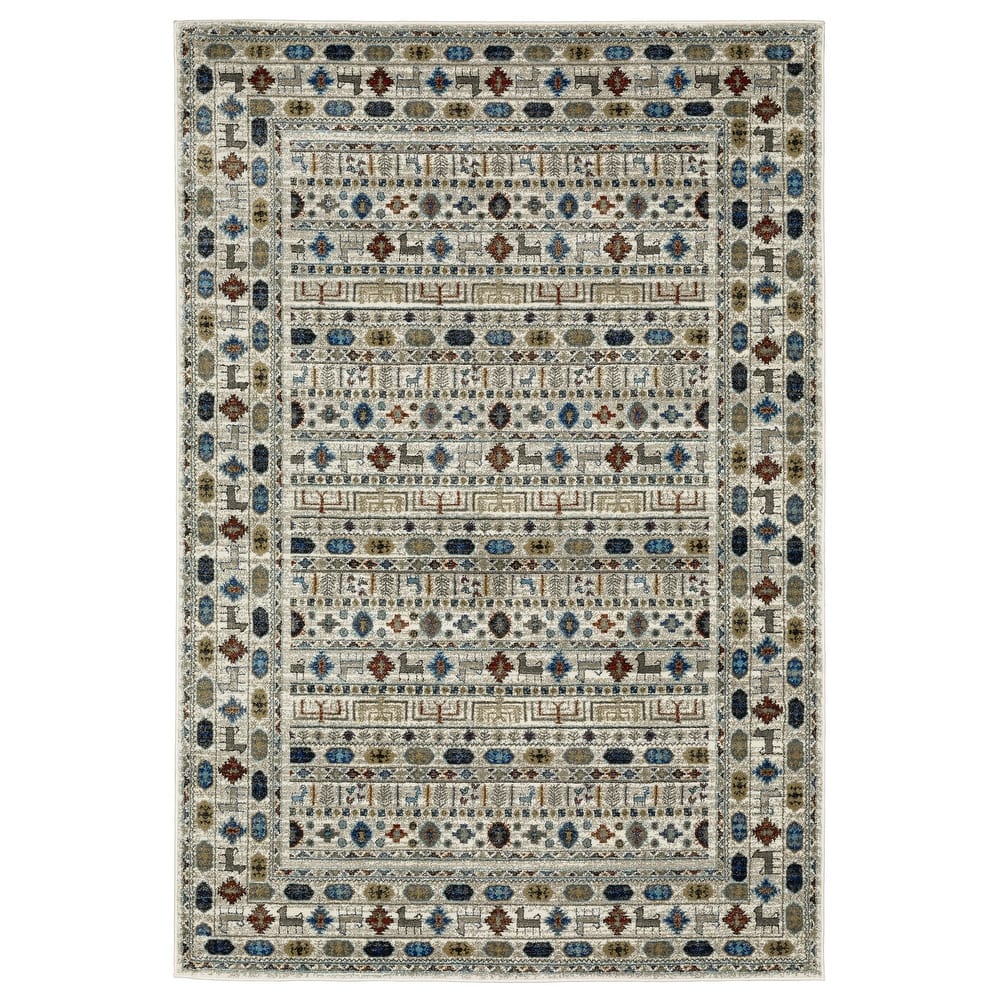 Style Haven Vance Tribal Influence Ivory/ Multi Area Rug.