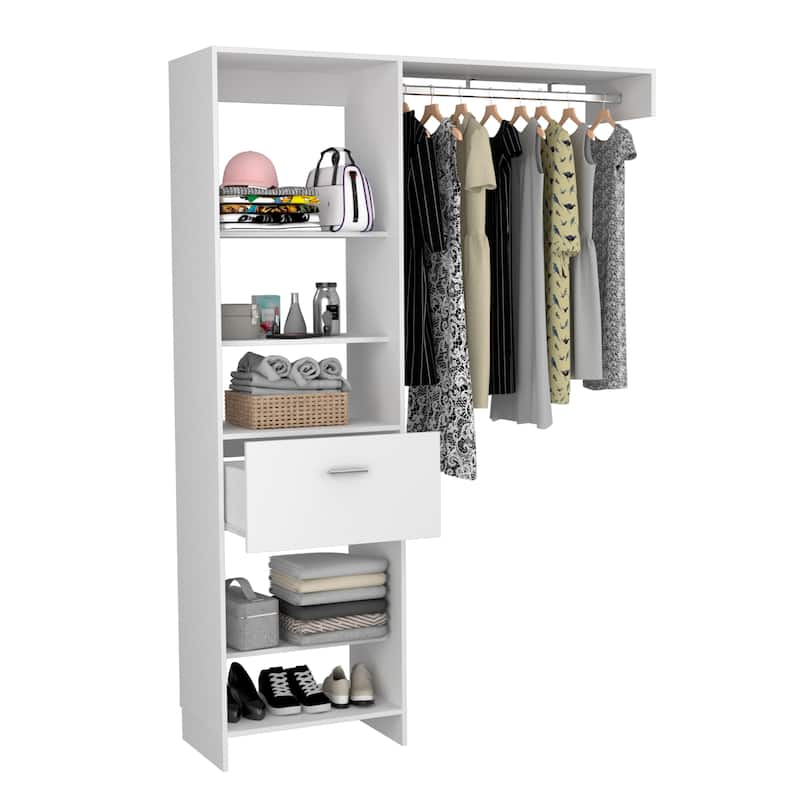 Closet System for Living Room ,Apartment, Bedroom, White