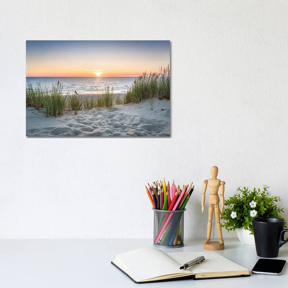iCanvas "Beautiful Sunset At The Beach" by Jan Becke Canvas Print