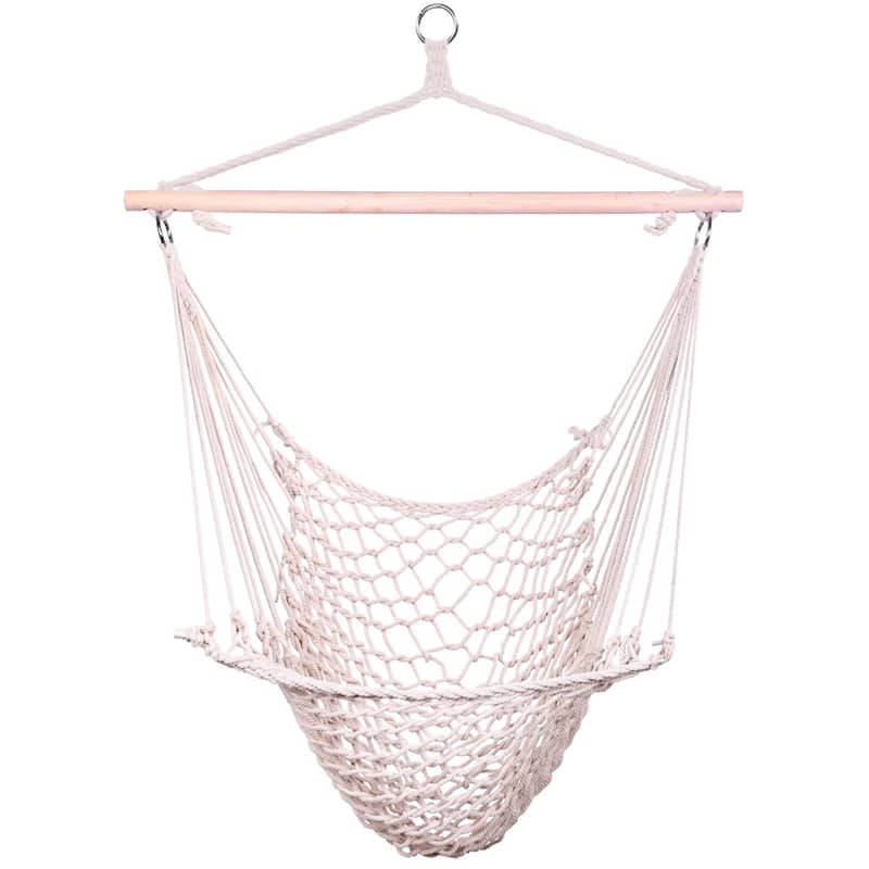 Outdoor Cotton Hanging Rope Air/Sky Chair Swing beige - Beige